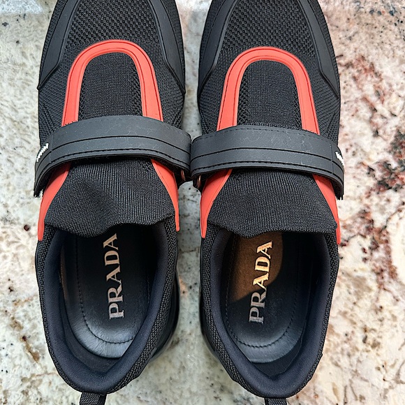 Prada Black and Red Men's Sneakers - Picture 2 of 9